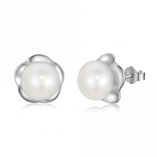 Fresh Water Pearl Wavy Edge Earrings ERLE034