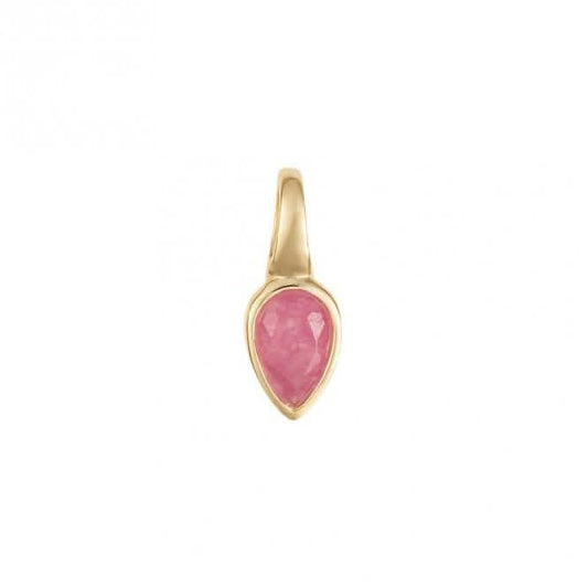 Gold Plated Birthstone Pink Quartz Pendant P5220