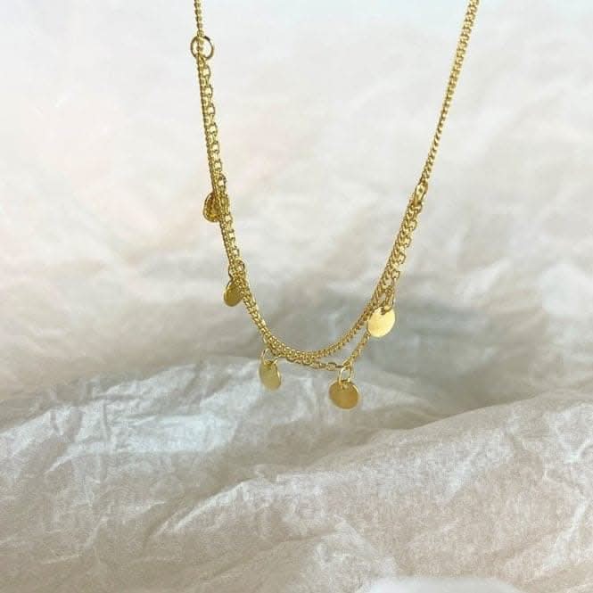 Gold Plated Disc Charm Bracelet ERLB021