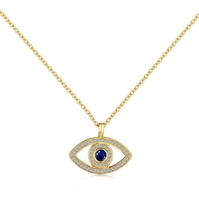 Gold Plated Evil Eye Necklace ERLN013
