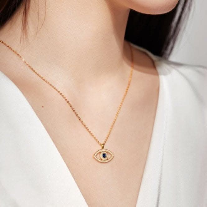 Gold Plated Evil Eye Necklace ERLN013