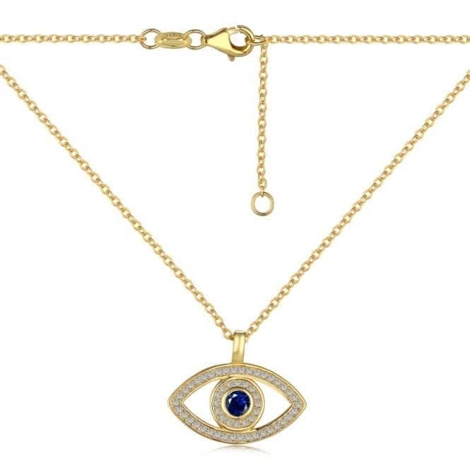 Gold Plated Evil Eye Necklace ERLN013