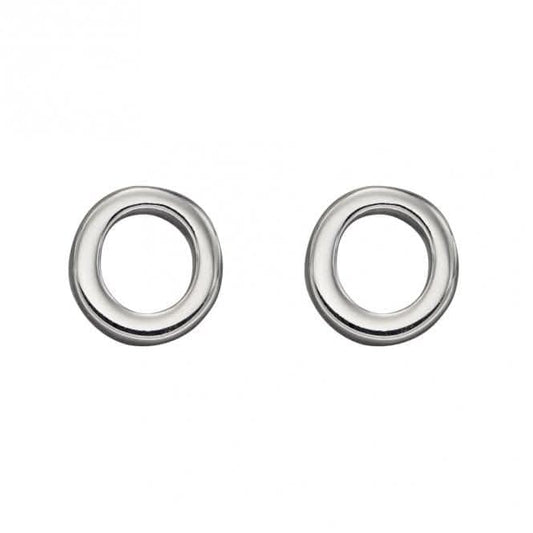 Initial O Sterling Silver Stud Earrings E6032