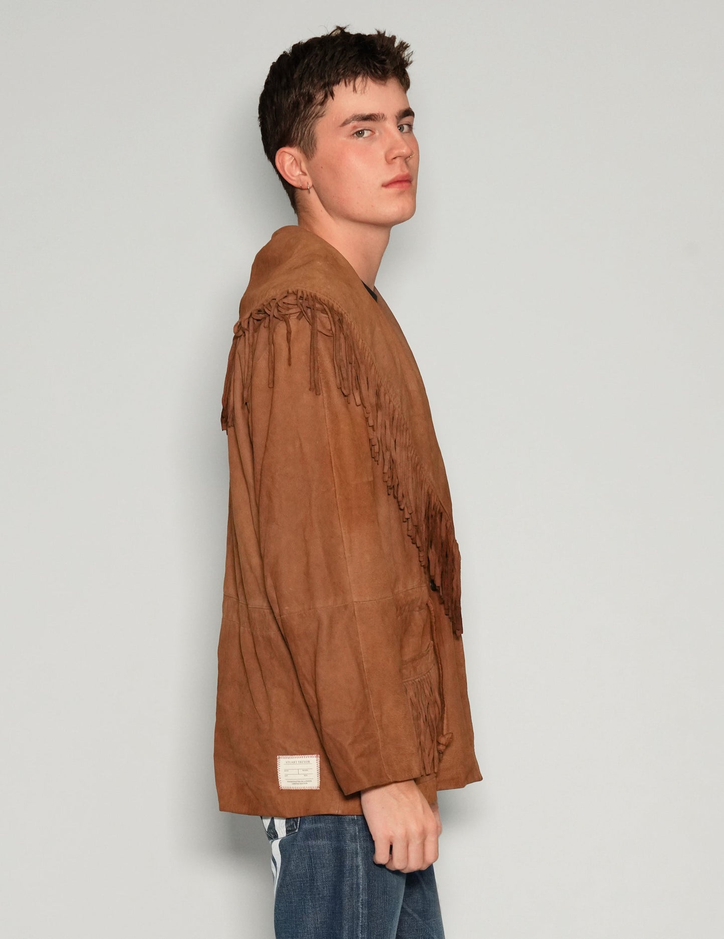 Wide Lapel Tassel Cowboy Jacket