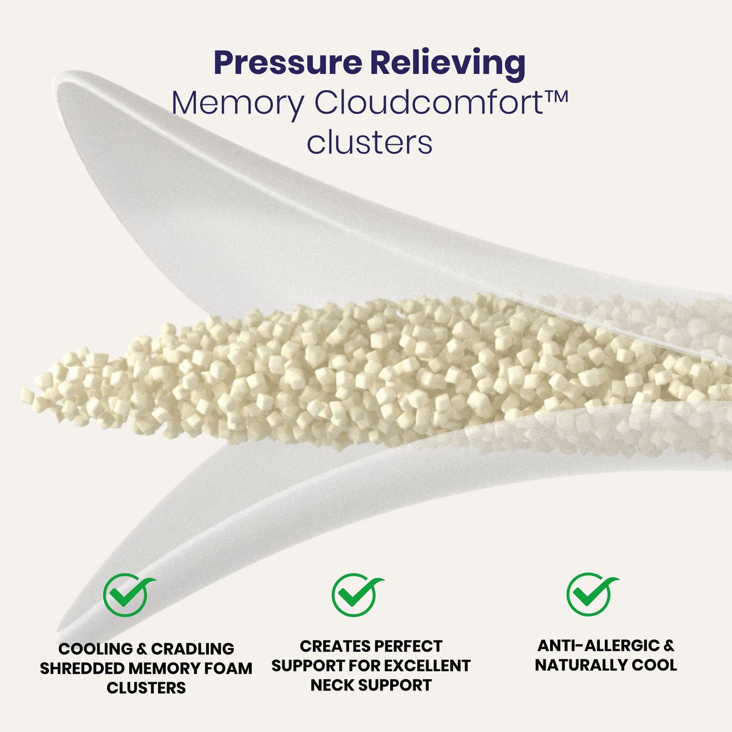 Brightr® Luna Adjustable Best Memory Foam pillow