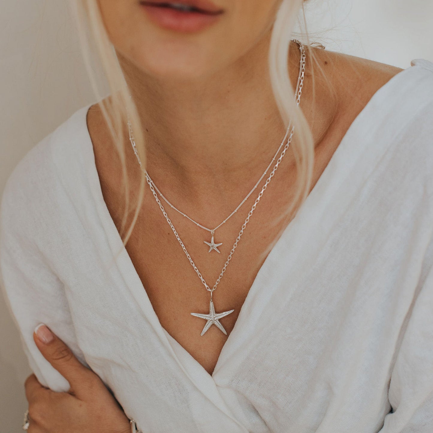 Maxi Silver Starfish Necklace