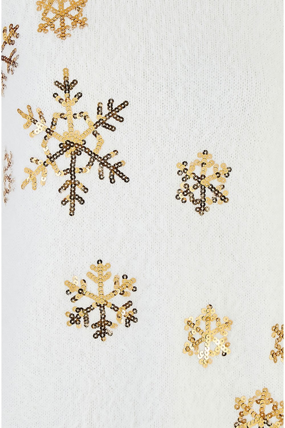 Mela Ivory Sequin Snowflake Fluffy Jumper