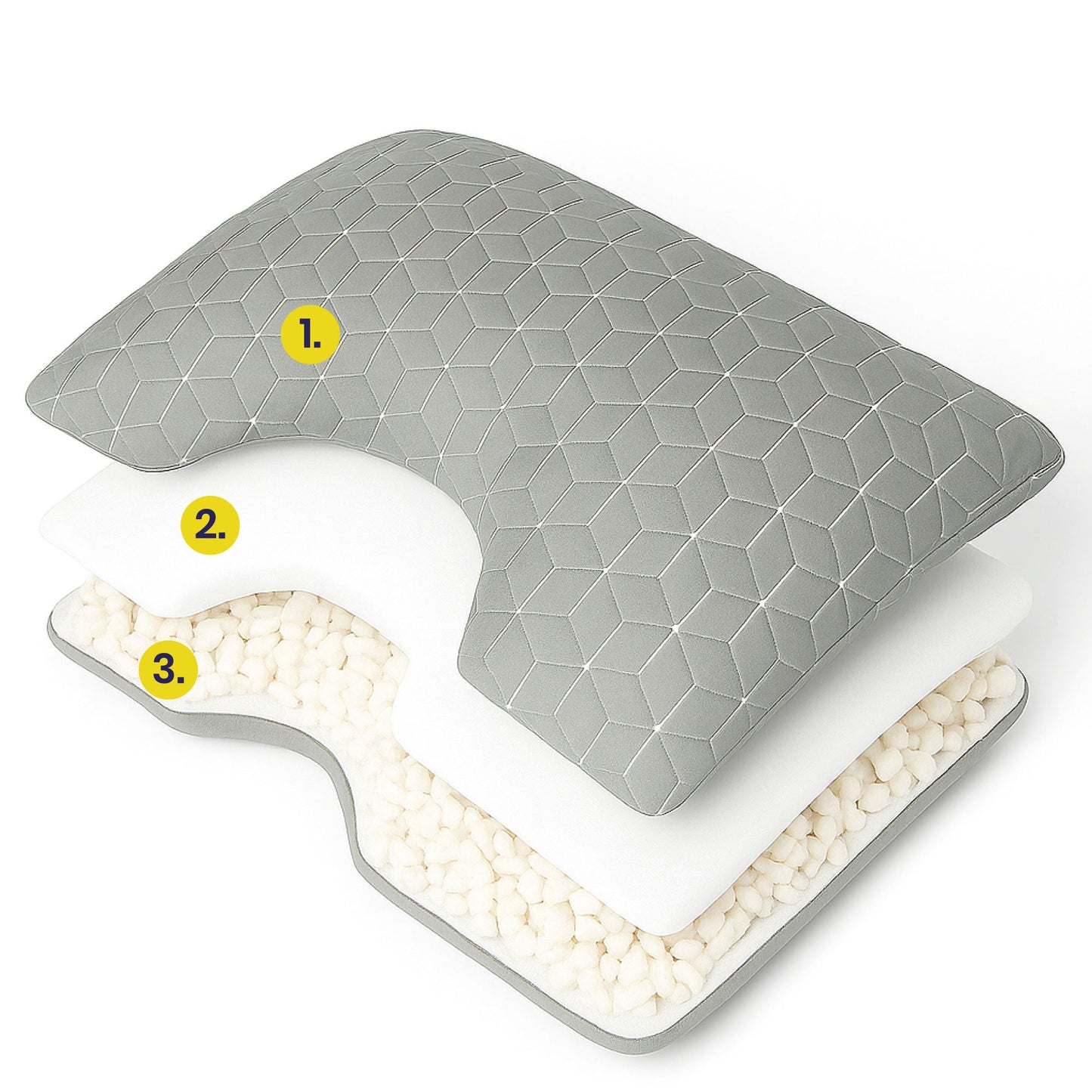 Brightr® MoonHug Adjustable Memory Foam pillow Bundle