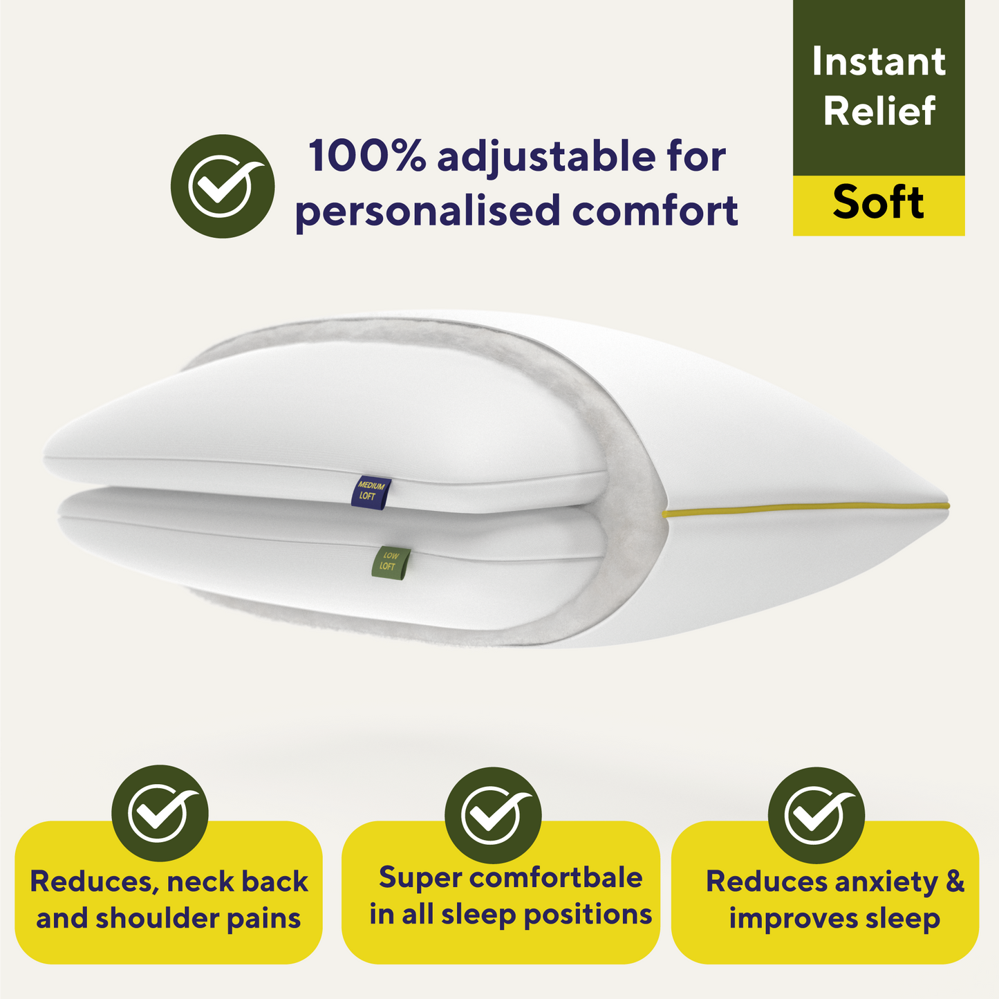 Brightr® Nox Vegan Down pillow