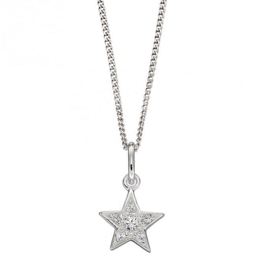 Pave Set Star Pendant with Zirconia P4974C