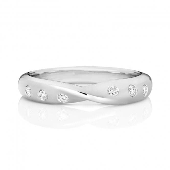 Wedding Band Platinum Crossover Band Ring  WP244/I