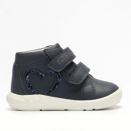 Lelli Kelly Estelle First Boots Girls Navy Glitter Heart