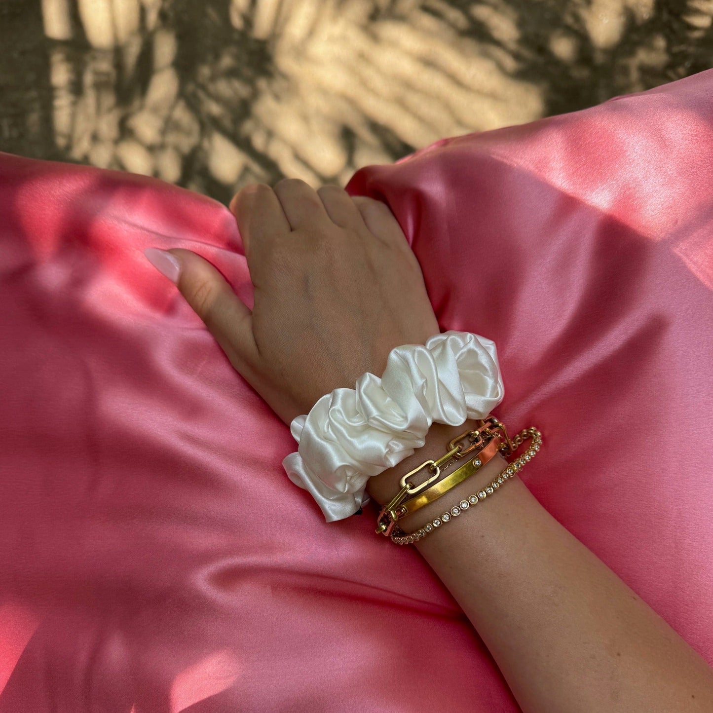 Large Silk Scrunchie Single