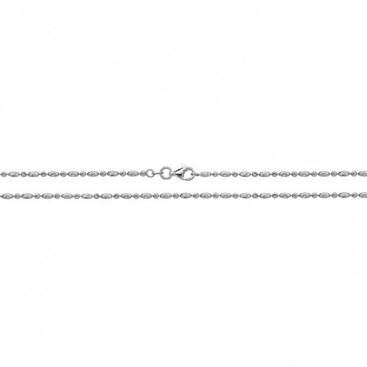 Acotis Silver Chain Moon-Cut Bead G1289rh