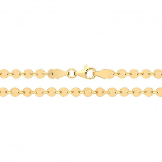 Acotis Silver 9ct Gold Disc Chain G1348GP