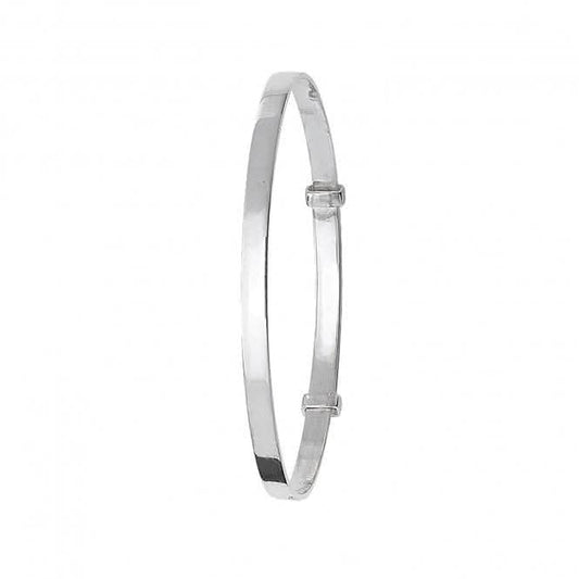 Acotis Silver Classic Round Design Babies Bangle G4172