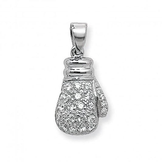 Acotis Silver Pendant Zirconia Boxing Glove G6536