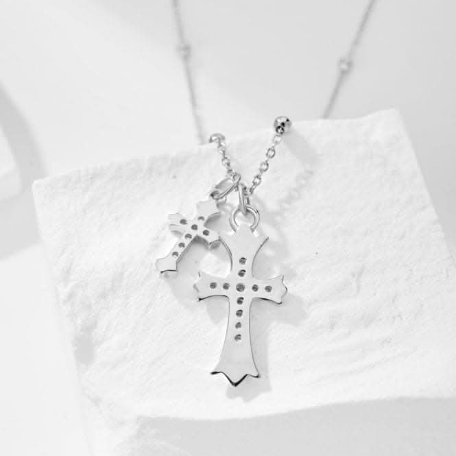 Silver Cross Necklace ERLN022