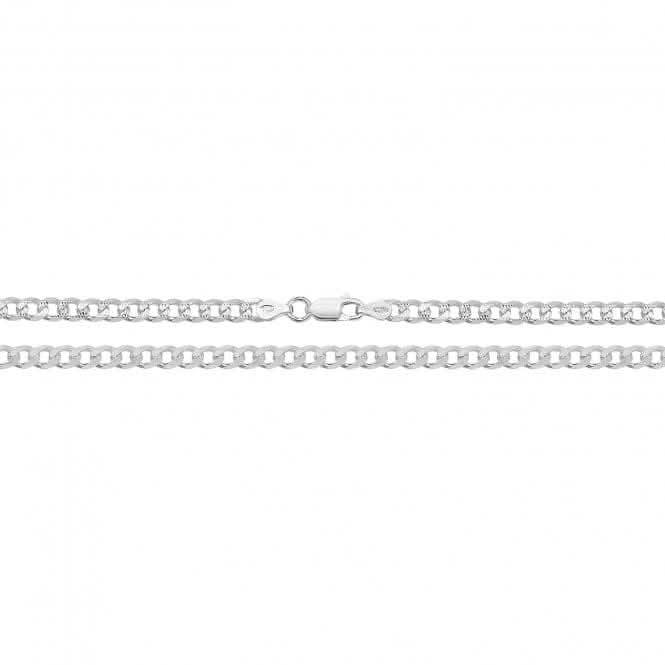 Acotis Silver Curb Pave Chain G1092