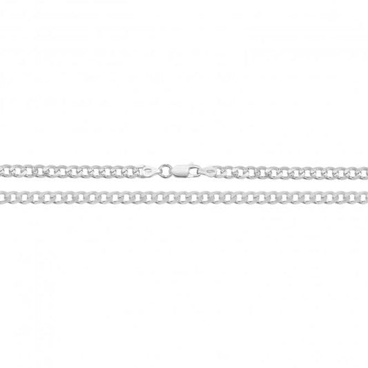 Acotis Silver Curb Pave Chain G1092