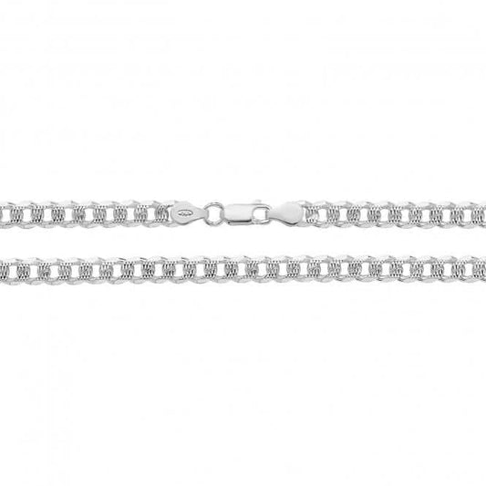 Acotis Silver Curb Pave Chain G1093
