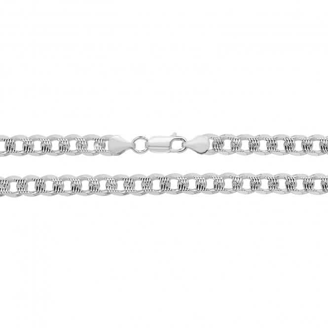 Acotis Silver Curb Pave Chain G1094