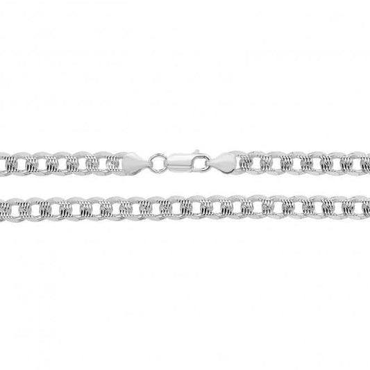 Acotis Silver Curb Pave Chain G1094