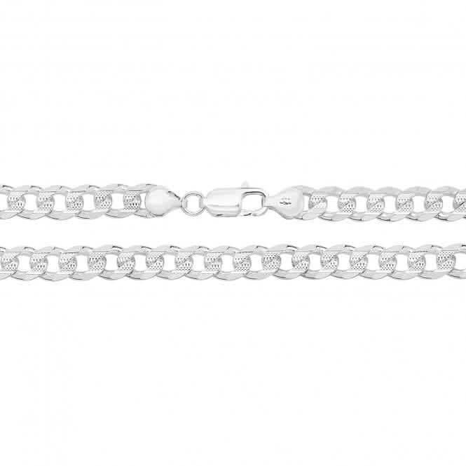 Acotis Silver Curb Pave Chain G1110