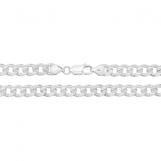 Acotis Silver Curb Pave Chain G1110