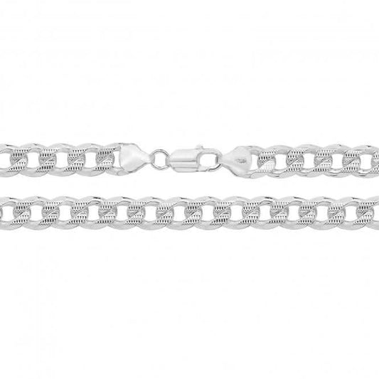Acotis Silver Curb Pave Chain G1111