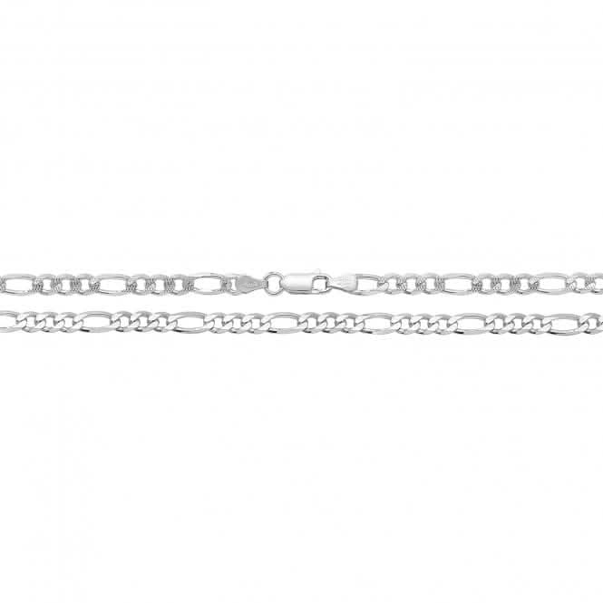 Acotis Silver Chain Figaro Pave G1097