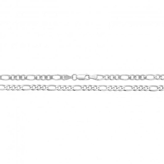 Acotis Silver Chain Figaro Pave G1097