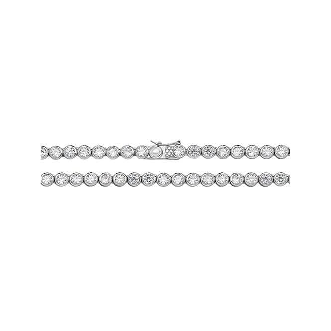 Acotis Silver Chain Figaro Pave G1100