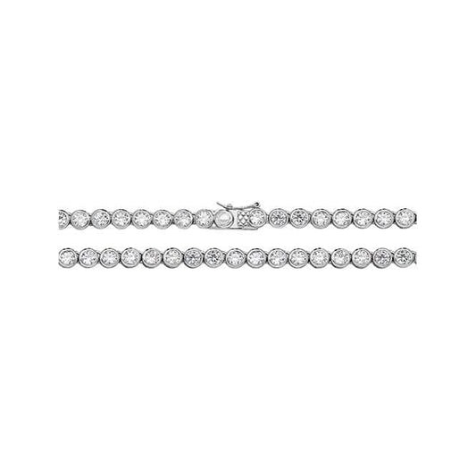 Acotis Silver Chain Figaro Pave G1100