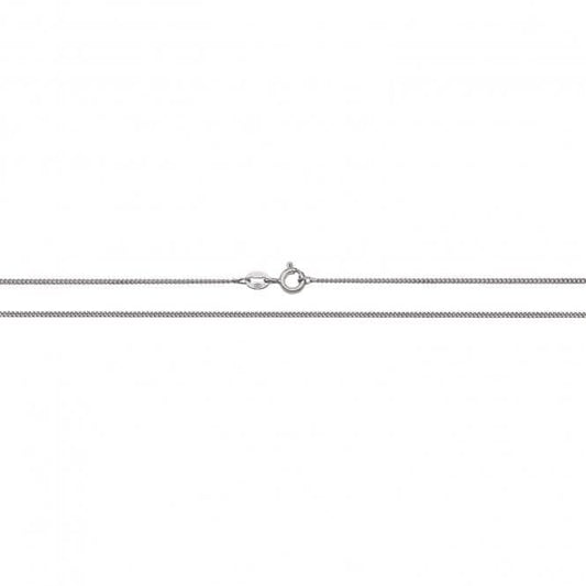 Acotis Silver Chain Fine Curb Rhodium Plated G1040rh