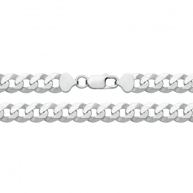 Acotis Silver Chain Flat Bevelled Curb G1355