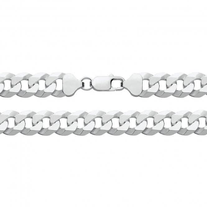 Acotis Silver Chain Flat Bevelled Curb G1357