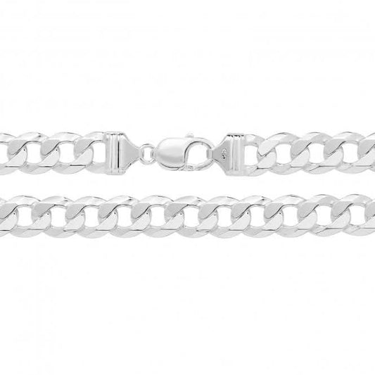 Acotis Silver Chain Flat Curb G1164