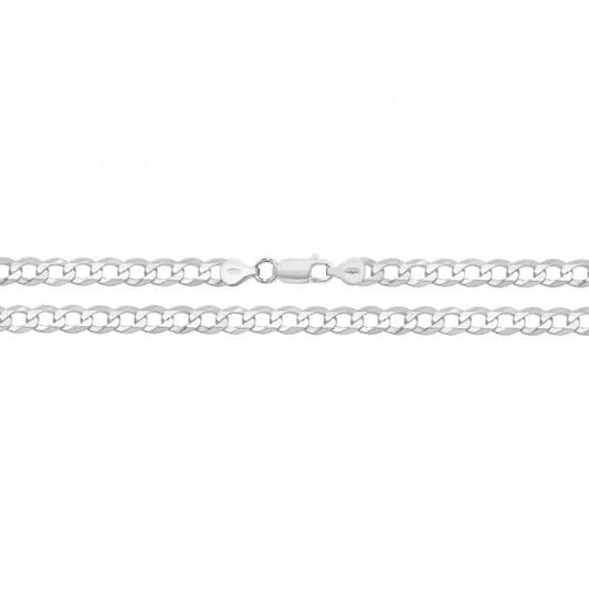 Acotis Silver Chain Flat Open Curb G1147