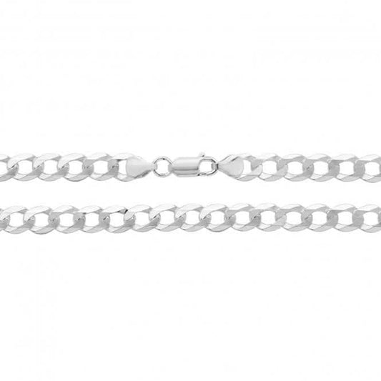 Acotis Silver Chain Flat Open Curb G1156
