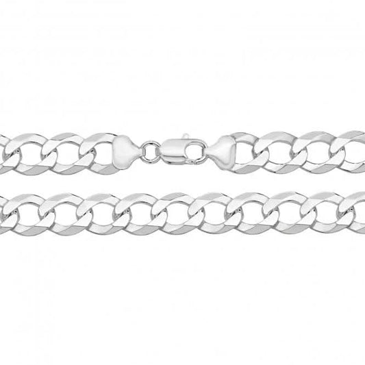 Acotis Silver Chain Flat Open Curb G1159