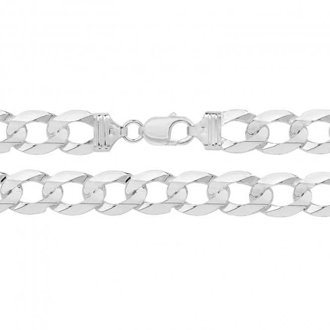 Acotis Silver Chain Flat Open Curb G1203