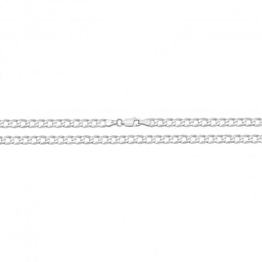 Acotis Silver Chain Flat Open Curb G1242