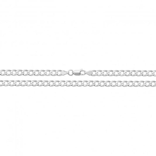 Acotis Silver Chain Flat Open Curb G1243