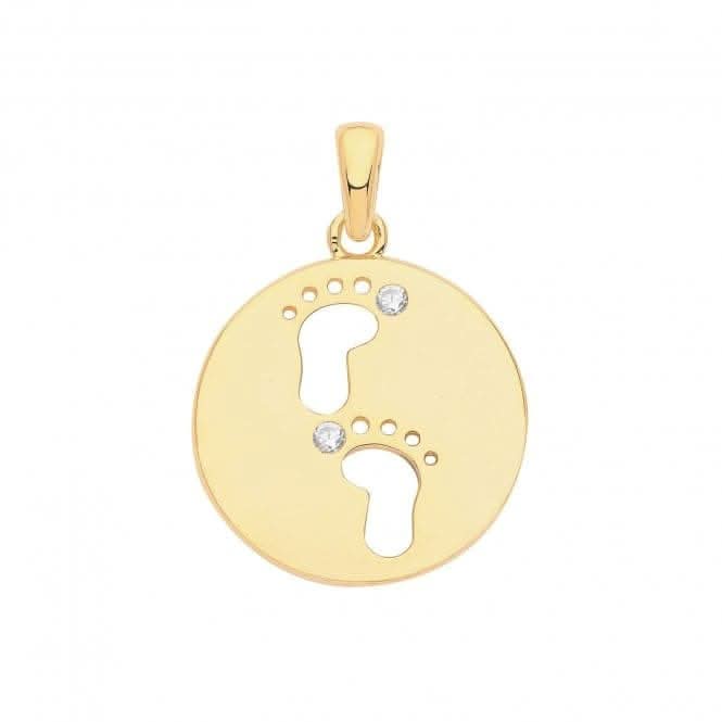 Acotis Silver Pendant Gold Plated Christening G61080GP