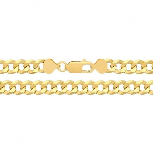 Acotis Silver Flat Curb Gold Plated G1403GP