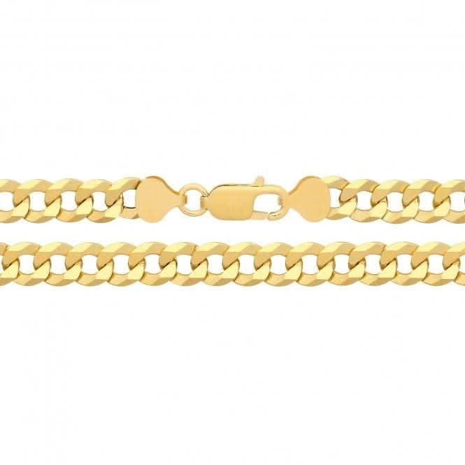 Acotis Silver Flat Curb Gold Plated G1404GP