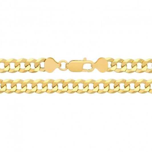 Acotis Silver Flat Curb Gold Plated G1404GP