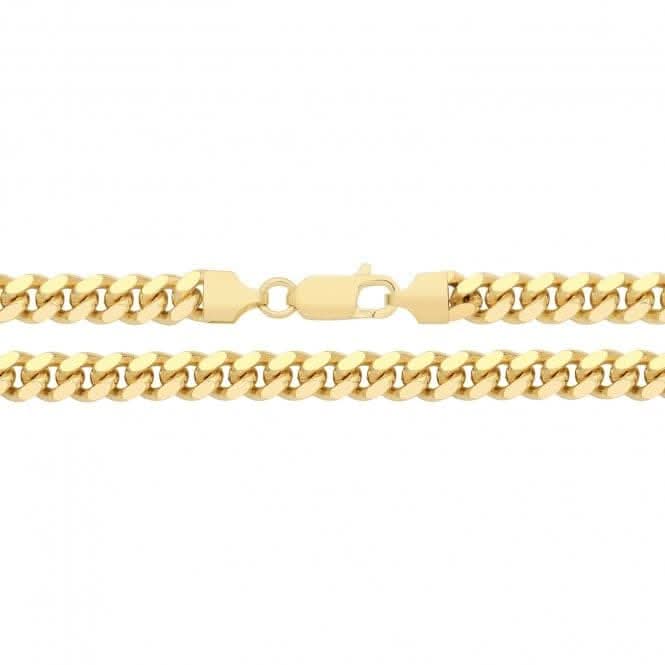 Acotis Silver Gold Plated Miami Bombe Curb G1409GP