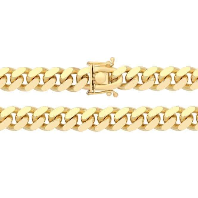 Acotis Silver Gold Plated Miami Bombe Curb G1412GP